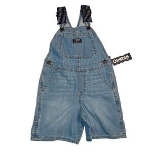 OshKosh B'gosh 4T Denim Overall Shorts NWT Classic Shortalls Vestbak
